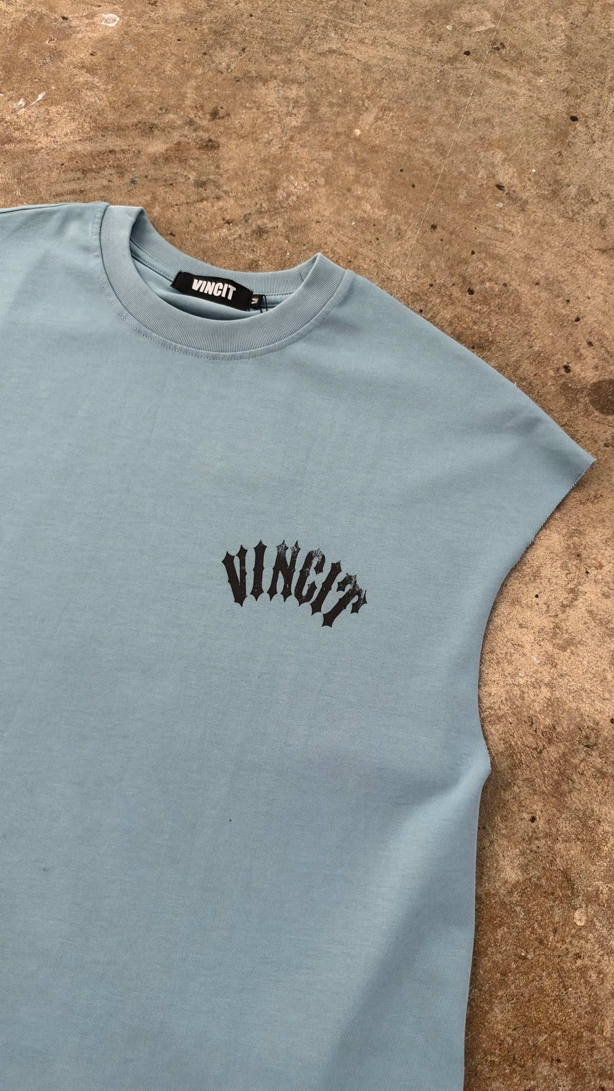 Blue Sleeveless Tee