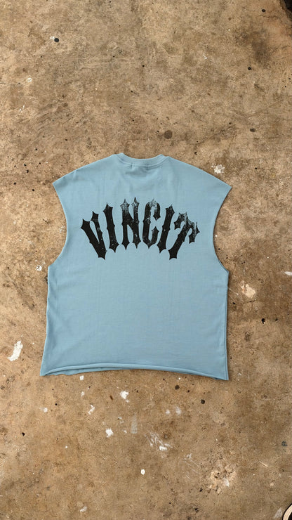Blue Sleeveless Tee