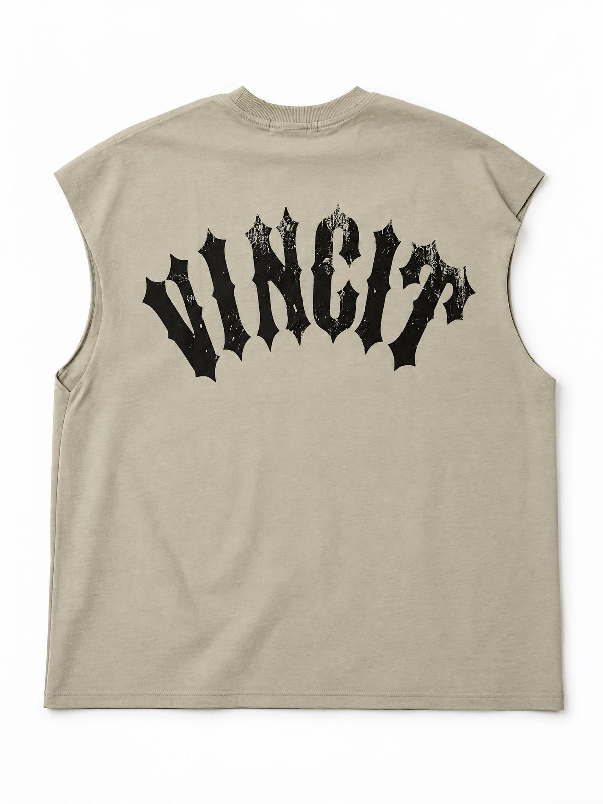 Beige Sleeveless Tee