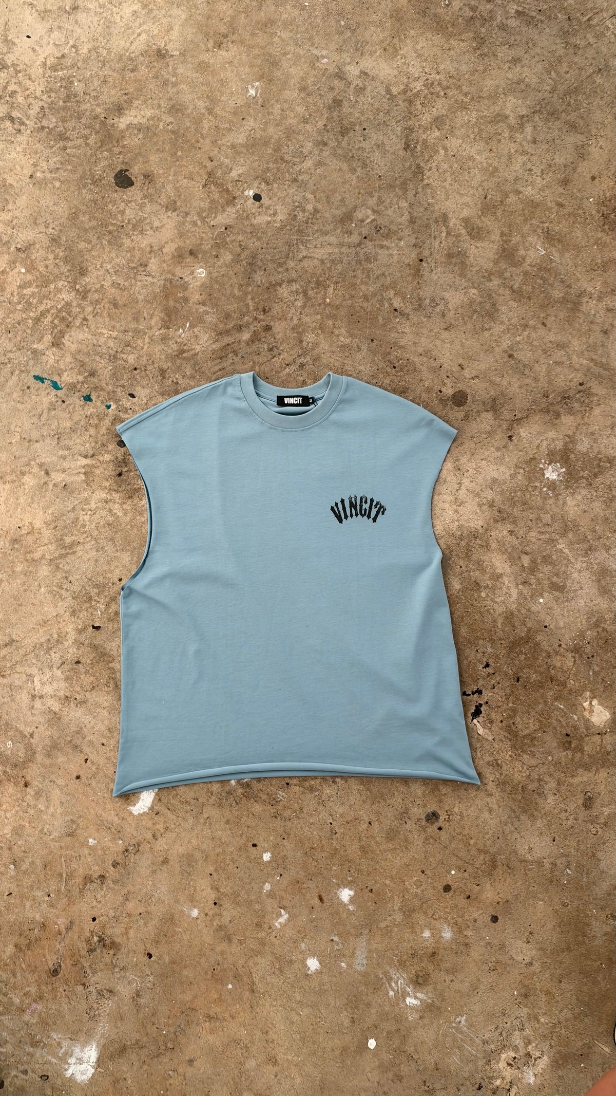 Blue Sleeveless Tee