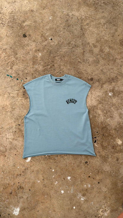 Blue Sleeveless Tee