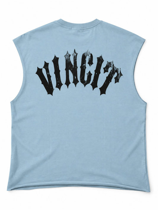 Blue Sleeveless Tee
